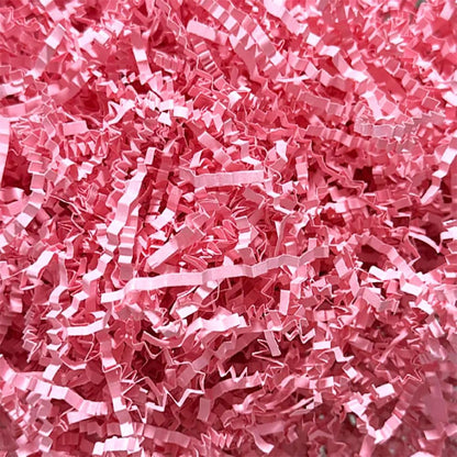 Crinkle Cut Paper Shred - 5.3 oz Fluffy Gift Box Filler, Basket Stuffing for Christmas, Wedding, Birthday | Decorative Packing Grass, Party Decorations (Pink)