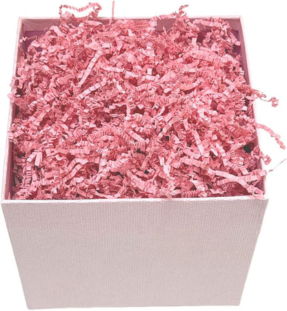 Crinkle Cut Paper Shred - 5.3 oz Fluffy Gift Box Filler, Basket Stuffing for Christmas, Wedding, Birthday | Decorative Packing Grass, Party Decorations (Pink)