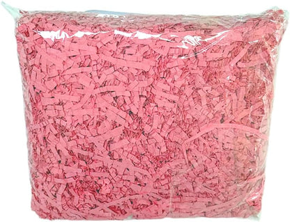 Crinkle Cut Paper Shred - 5.3 oz Fluffy Gift Box Filler, Basket Stuffing for Christmas, Wedding, Birthday | Decorative Packing Grass, Party Decorations (Pink)
