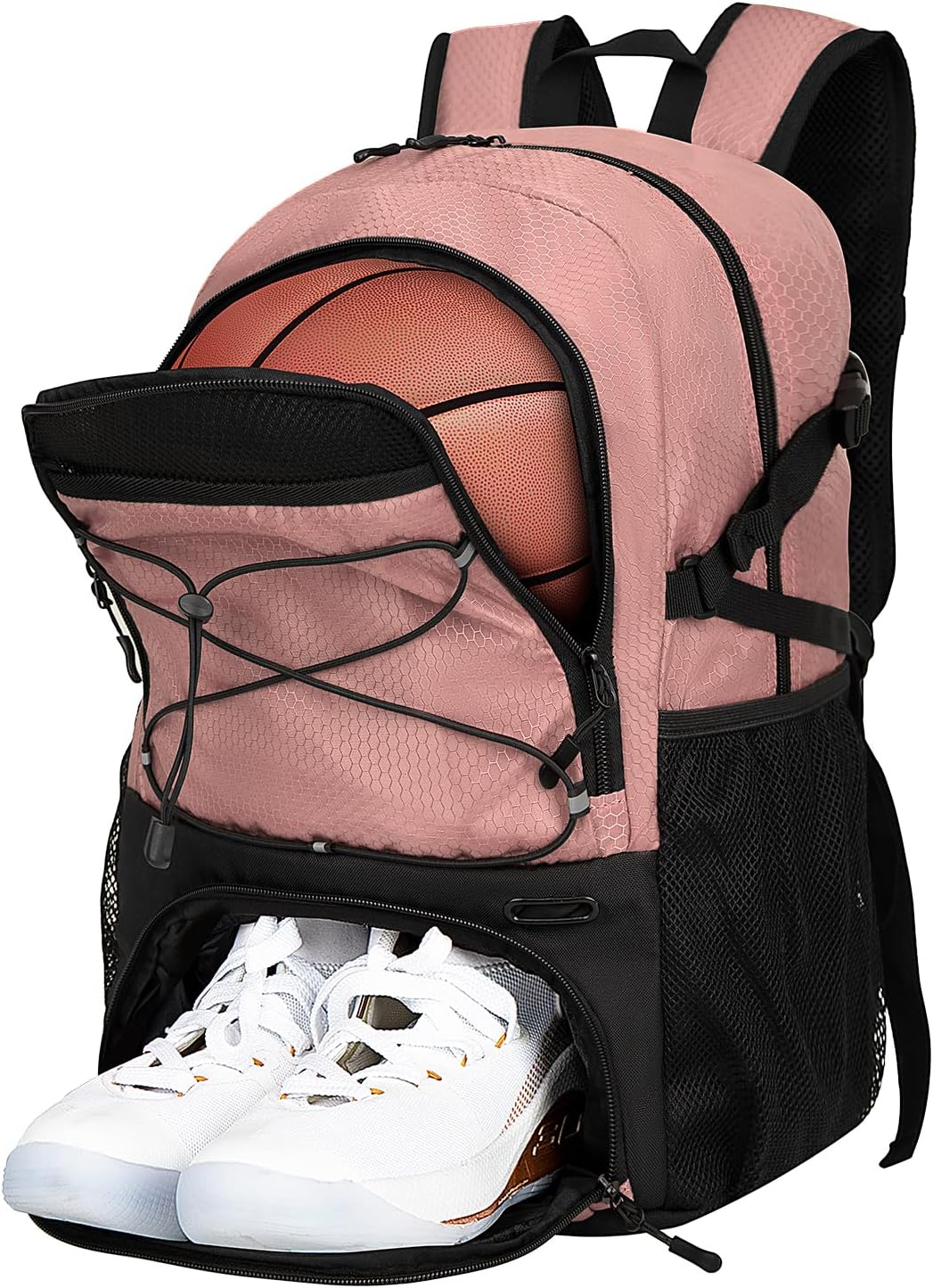 Goloni 30L Sports Backpack with Ball Compartment & Ventilated Shoe Pocket,Basketball Soccer Bag for Youth Boys Girls