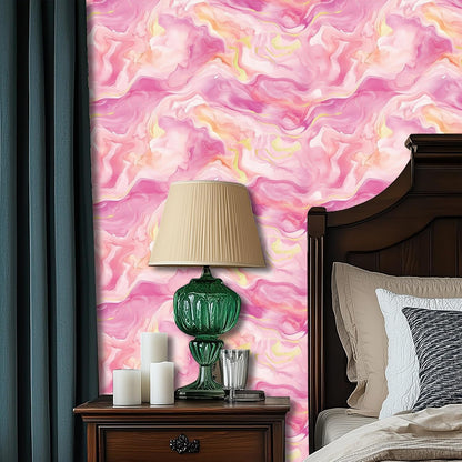 Pink Gold Marble Peel Stick Wallpaper 118.1x17.7 Inch Vinyl