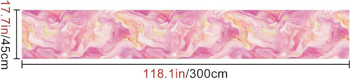 Pink Gold Marble Peel Stick Wallpaper 118.1x17.7 Inch Vinyl