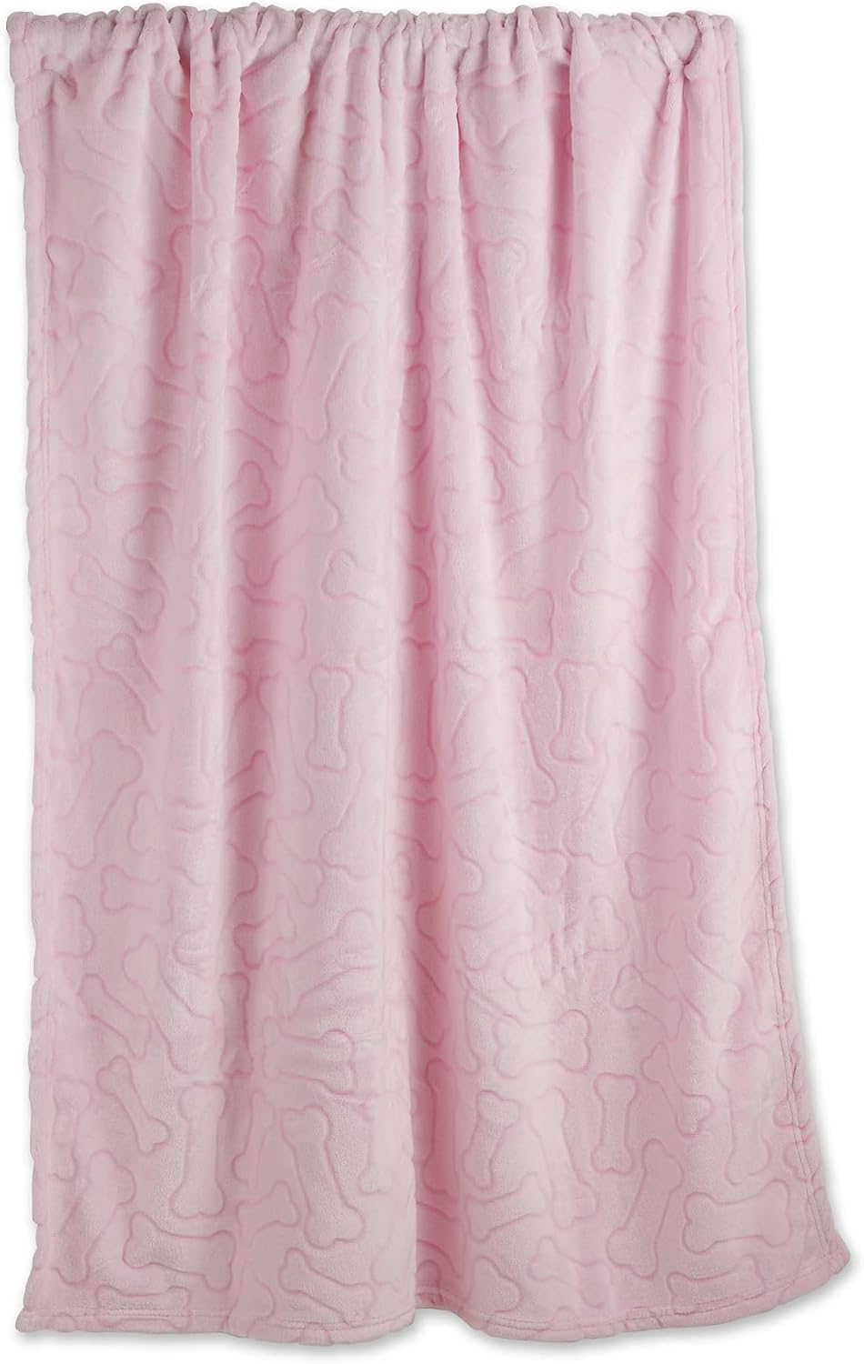 Embossed Bone Print Pet Blanket, Pink, 36x48"