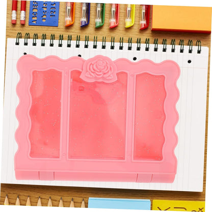 2pcs Nordic Style Decorative Book Storage Box Faux Book Keepsake Organizer for Home Decor Boy Girl's Room and Office Elegant Carved Design Pink