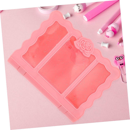 2pcs Nordic Style Decorative Book Storage Box Faux Book Keepsake Organizer for Home Decor Boy Girl's Room and Office Elegant Carved Design Pink