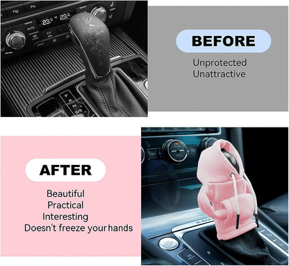 SLLAK Gear Shift Hoodie, Universal Car Shift Knob Cover, Mini Hoodie for Car Shifter, Automotive Interior Cute Gadgets, Car Accessories and Decorations for Women