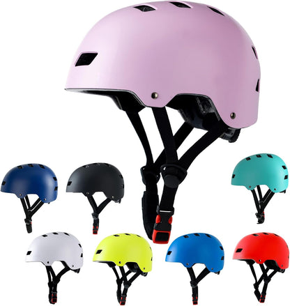 Skateboard Bike Helmet,3 Sizes for Adults Youth Teen Kids Toddler