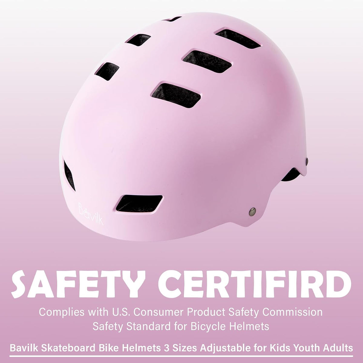 Skateboard Bike Helmet,3 Sizes for Adults Youth Teen Kids Toddler
