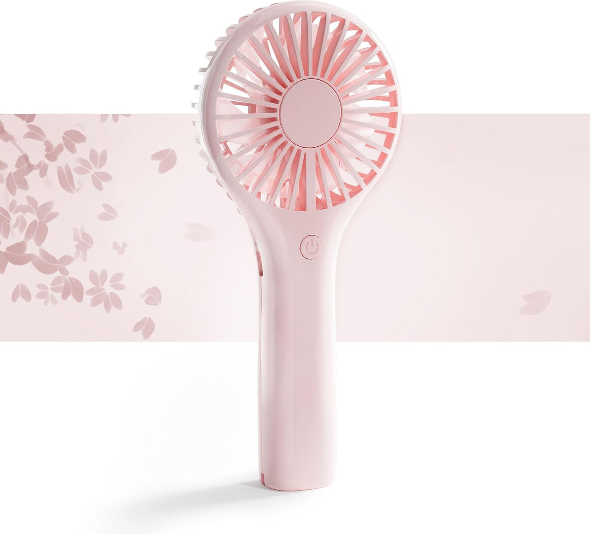 Portable Mini Fan - Powerful Personal Handheld Fan with 3 Speeds, Cute and Small, USB Rechargeable for Travel/Lash/Makeup/Outdoor/Home, Pink