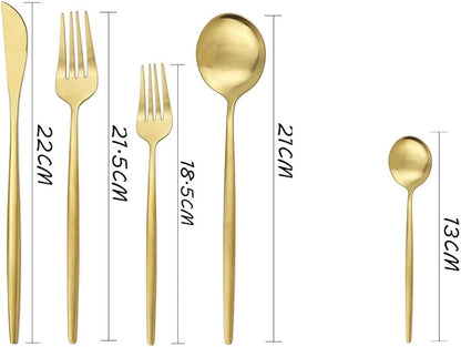 5/20/30/40/50/60 Piece Pink Silver Stainless Steel Flatware Set, Portuguese Matte Cutlery Tea Spoon(Pink Silver,1Set-5Pcs)