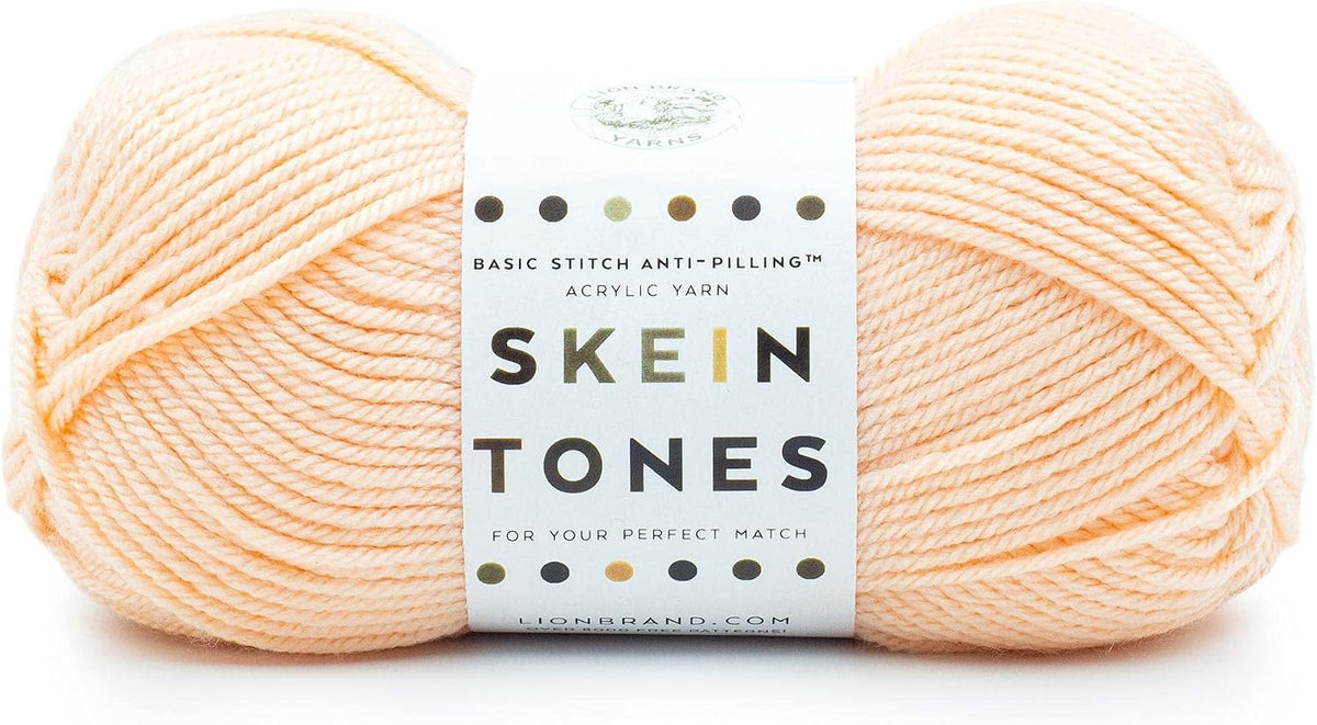 Basic Stitch Anti-Pilling Yarn for Crocheting, Knitting, and Crafts, Peachy, 1 Pack