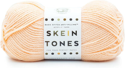 Basic Stitch Anti-Pilling Yarn for Crocheting, Knitting, and Crafts, Peachy, 1 Pack