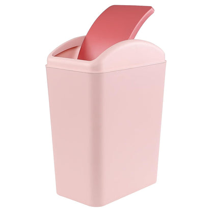 4.5 Gallon Trash Can with Lid, Plastic Swing Top Trash Can (Pink)