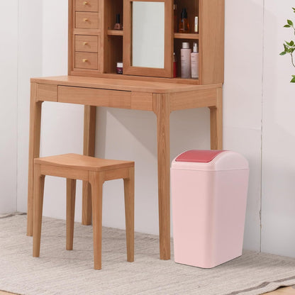 4.5 Gallon Trash Can with Lid, Plastic Swing Top Trash Can (Pink)