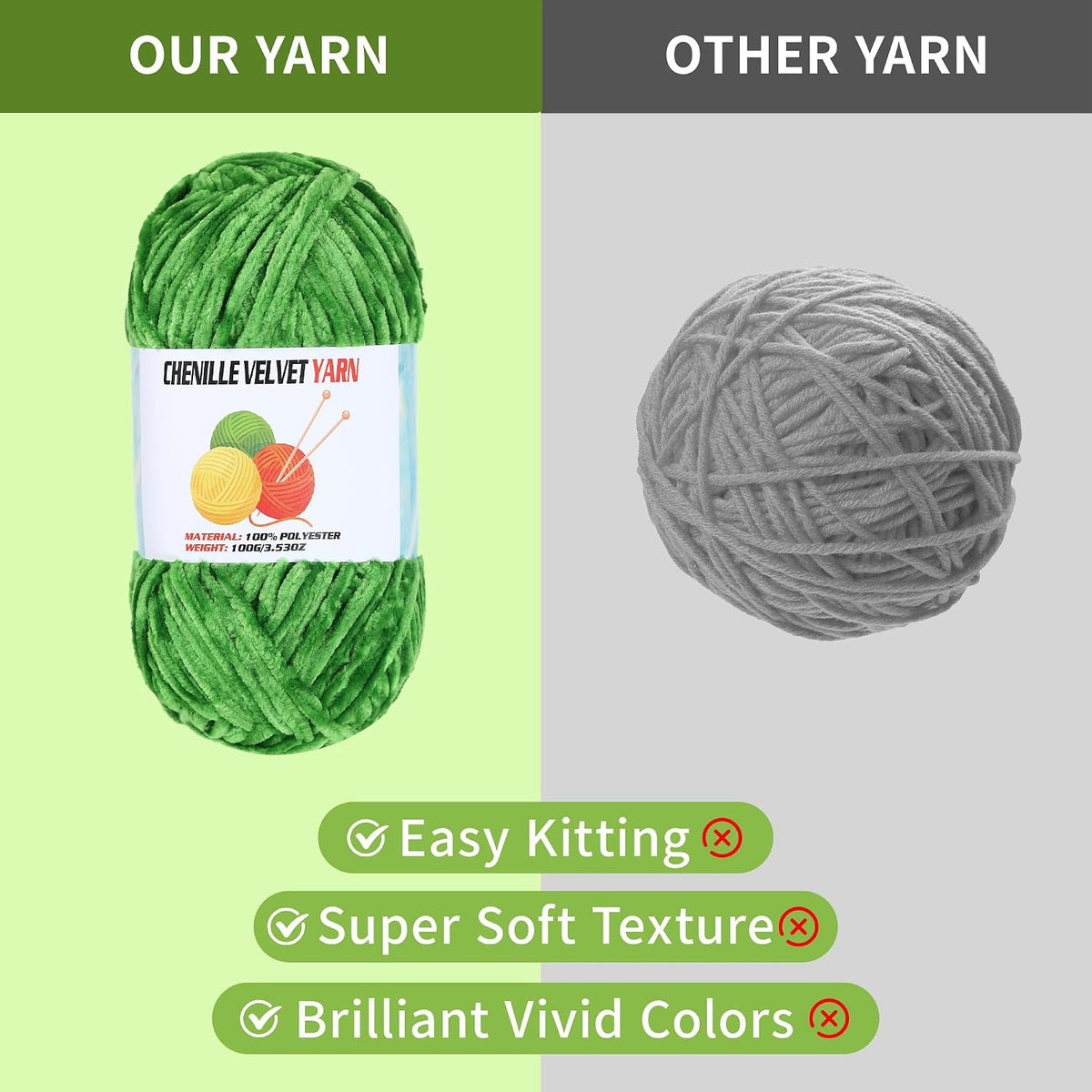 3 * 100g Velvet Chenille Chunky Yarn for Crocheting, Handcrafts Weaving Soft Chenille Yarn for Crocheting Clearance, Used for Making Baby Yarns Blanket, Clothes, Knitting Creations (Peach)