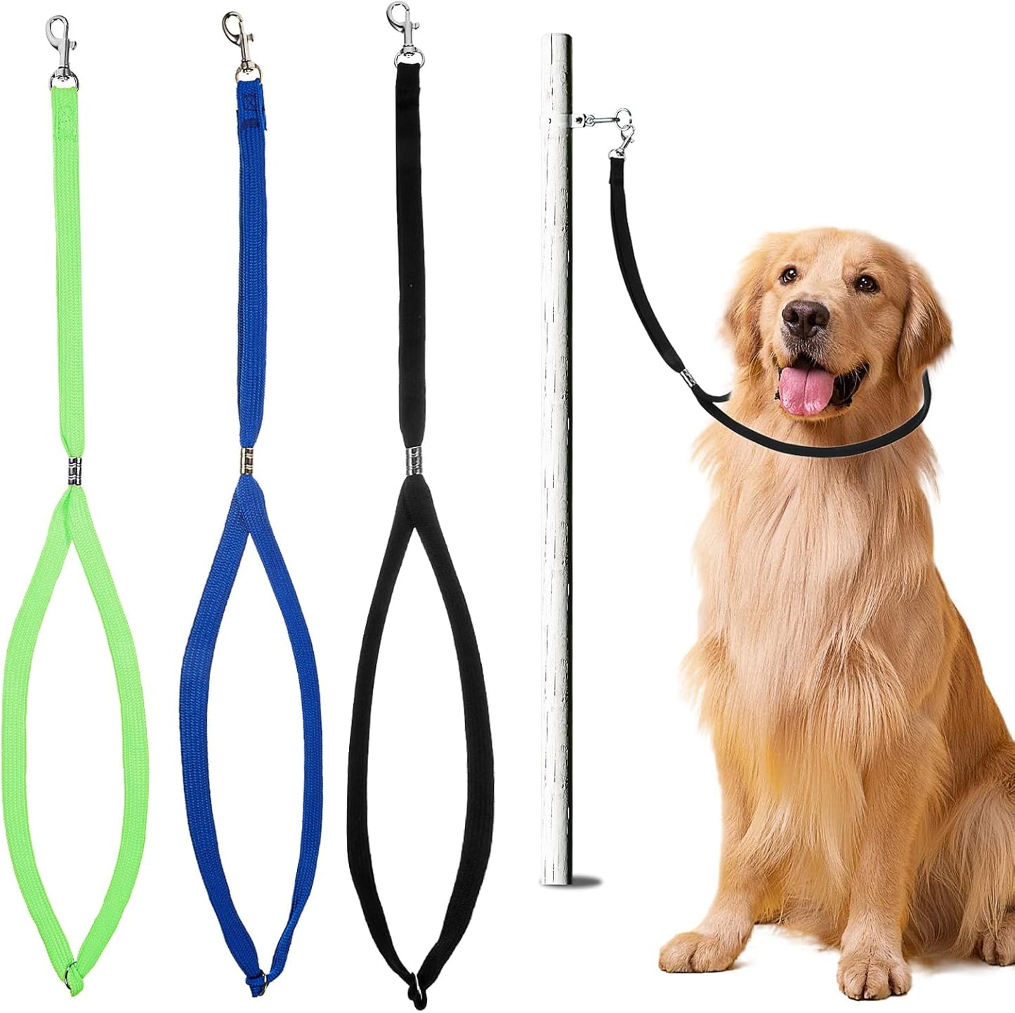 Dog Grooming Loops Leash, 3 PCS Adjustable Groomers Loops Nylon Restraint Noose Dog Grooming Leash Dogs Bath Leashs Adjustable Fixed Cat Safety Rope for Dogs Groomings Supplies