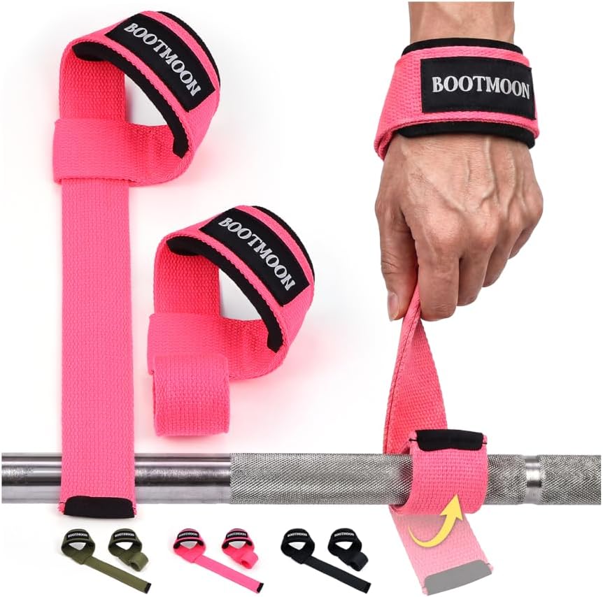 Lifting Wrist Straps for Weightlifting, One-Hand Snap Lock