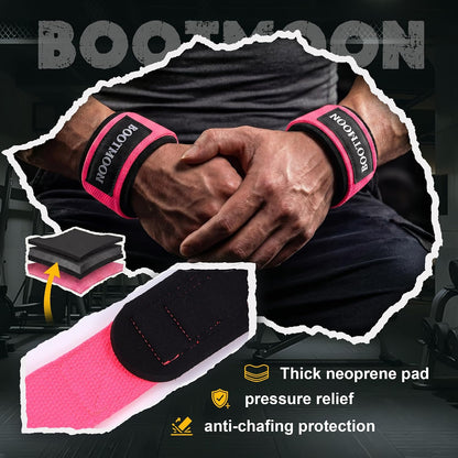 Lifting Wrist Straps for Weightlifting, One-Hand Snap Lock