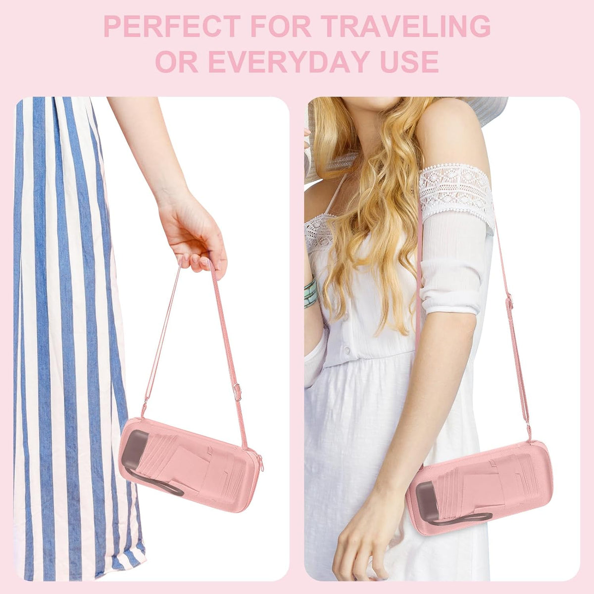 Mini Umbrella for Travel with Case Small Compact Sun Rain Tiny for Purse