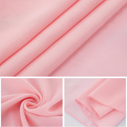 12 Pack Chiffon Table Runner 14x108 Inch Long 9ft Sheer Table Runners for Party Romantic Wedding Bridal Shower Fall Decorations-Light Pink