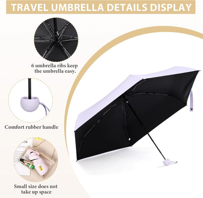 2 Pcs Mini Umbrella for Purse, Mini Umbrella