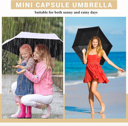 2 Pcs Mini Umbrella for Purse, Mini Umbrella