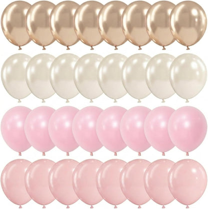 Pink and Gold Balloons 12Inch Double Stuffed Pink Gold Balloon