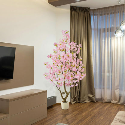 Artificial Cherry Blossom Tree 6ft Sakura with White Planter