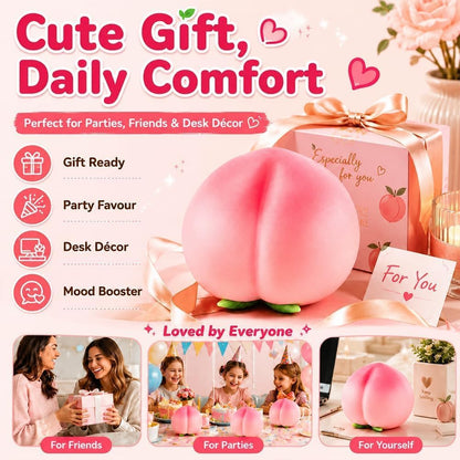 Giant Peach Squishy Jumbo Stress Ball, Soft Sensory Fidget (Peach-1Pcs)