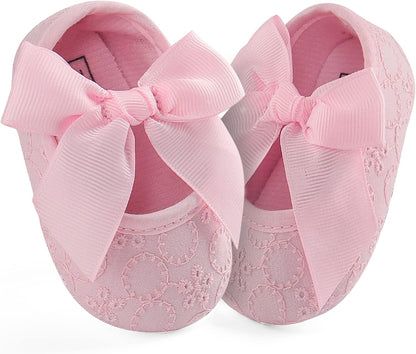 Baby Girls Princess Bowknot Soft Sole Cloth Crib Shoes Sneaker