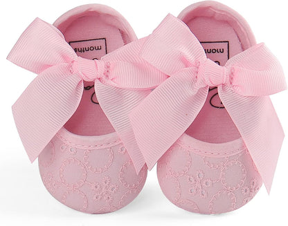 Baby Girls Princess Bowknot Soft Sole Cloth Crib Shoes Sneaker