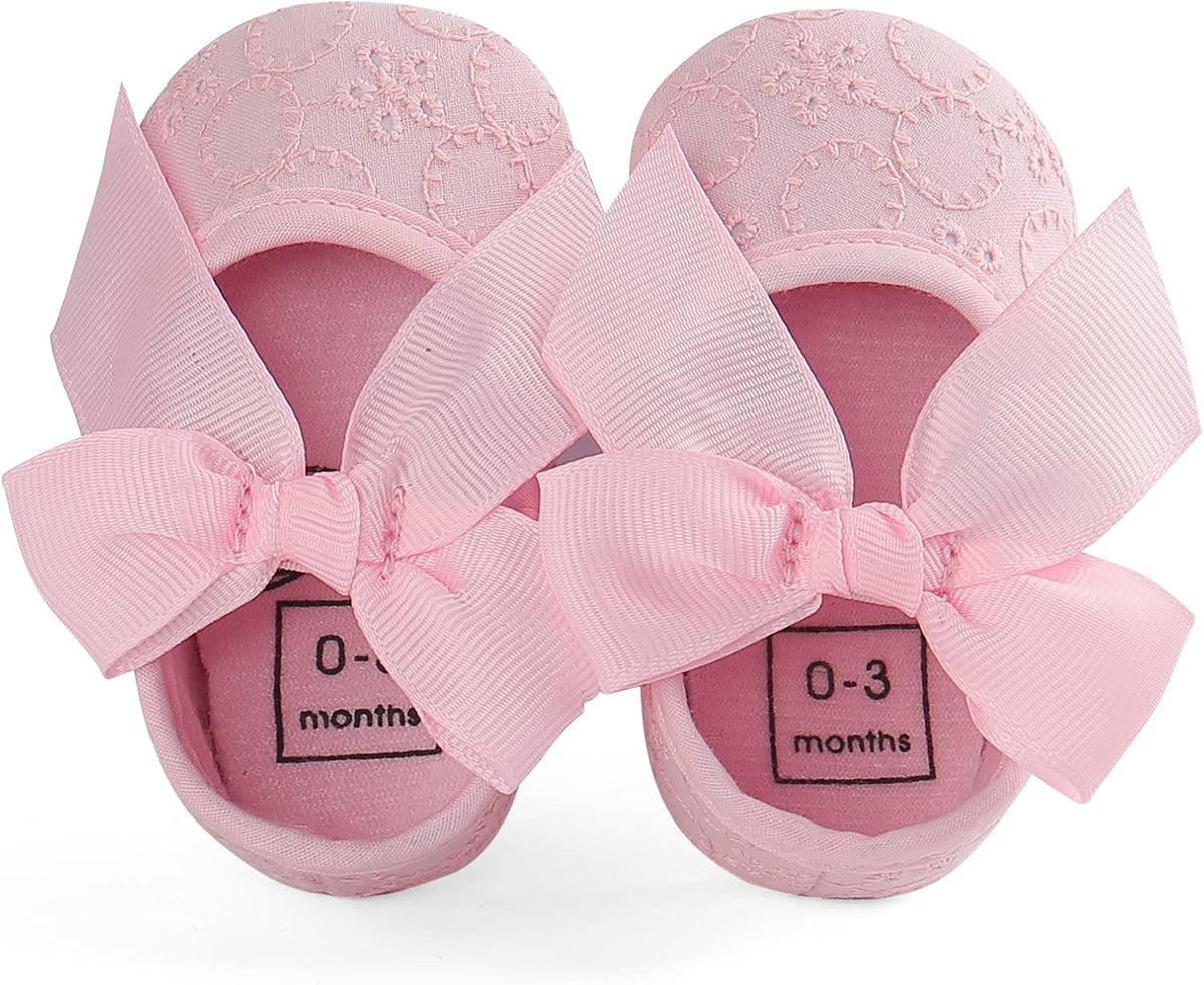 Baby Girls Princess Bowknot Soft Sole Cloth Crib Shoes Sneaker