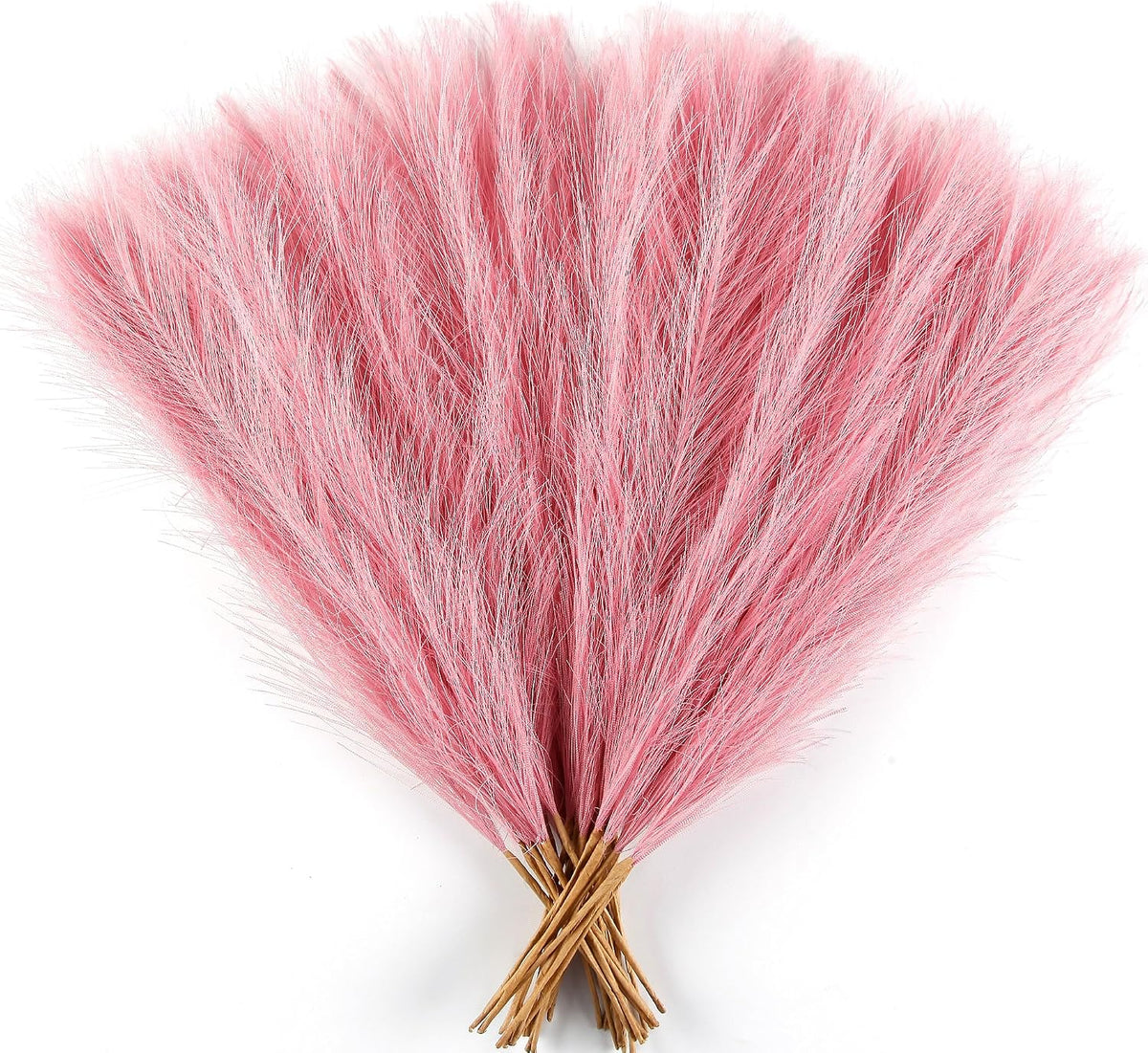 30PCS Pink Faux Pampas Grass 17" for Vase Filler Decor