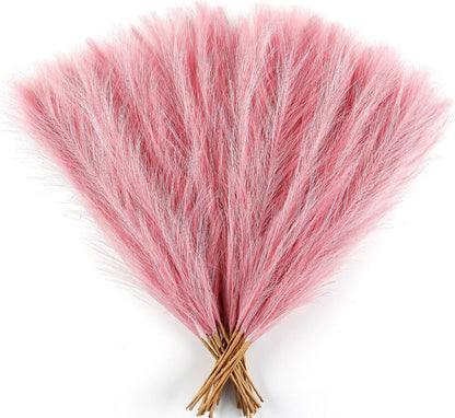 30PCS Pink Faux Pampas Grass 17" for Vase Filler Decor