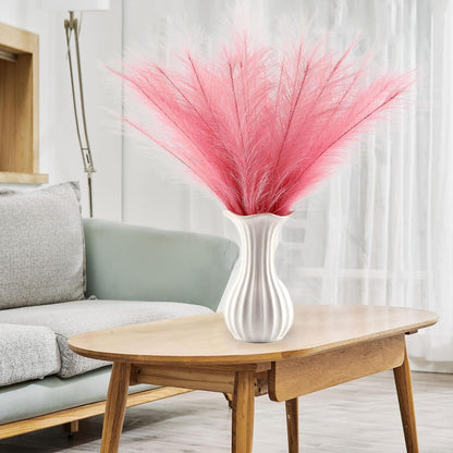 30PCS Pink Faux Pampas Grass 17" for Vase Filler Decor
