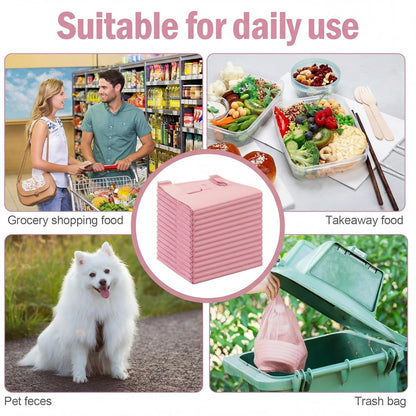 200 Pcs T Shirt Bags Bulk Plastic Shopping Grocery Retail Bags with Handles 12 x 20 Inch for Small Business, Supermarket, Restaurant (Peach Pink)