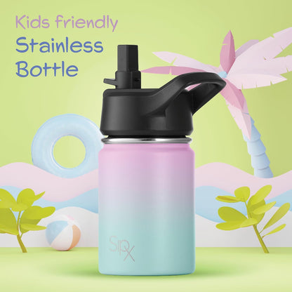 ™ 12 oz Insulated Water Bottle with Straw Lid – Leakproof Stainless Steel, BPA-Free, Easy to Carry – Perfect for School, Camp, Sports & Travel – Peach