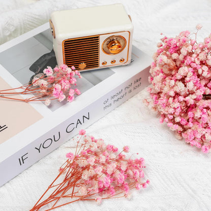 3500+ Mini Pink Dried Baby Breath Flowers, 70pcs Gypsophila Bouquet for DIY