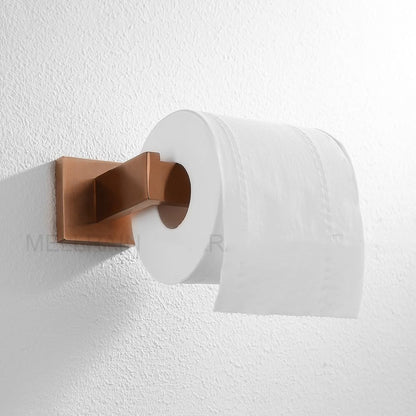 Brushed Rose Gold Bathroom Hardware Bath Accessories Toilet Paper Holder Towel Holder Bar Robe Hook Towel Rack,3 Pieces Set