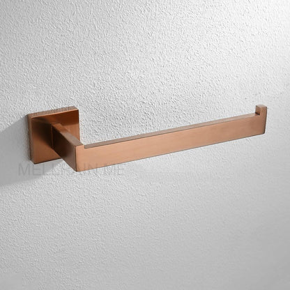 Brushed Rose Gold Bathroom Hardware Bath Accessories Toilet Paper Holder Towel Holder Bar Robe Hook Towel Rack,3 Pieces Set