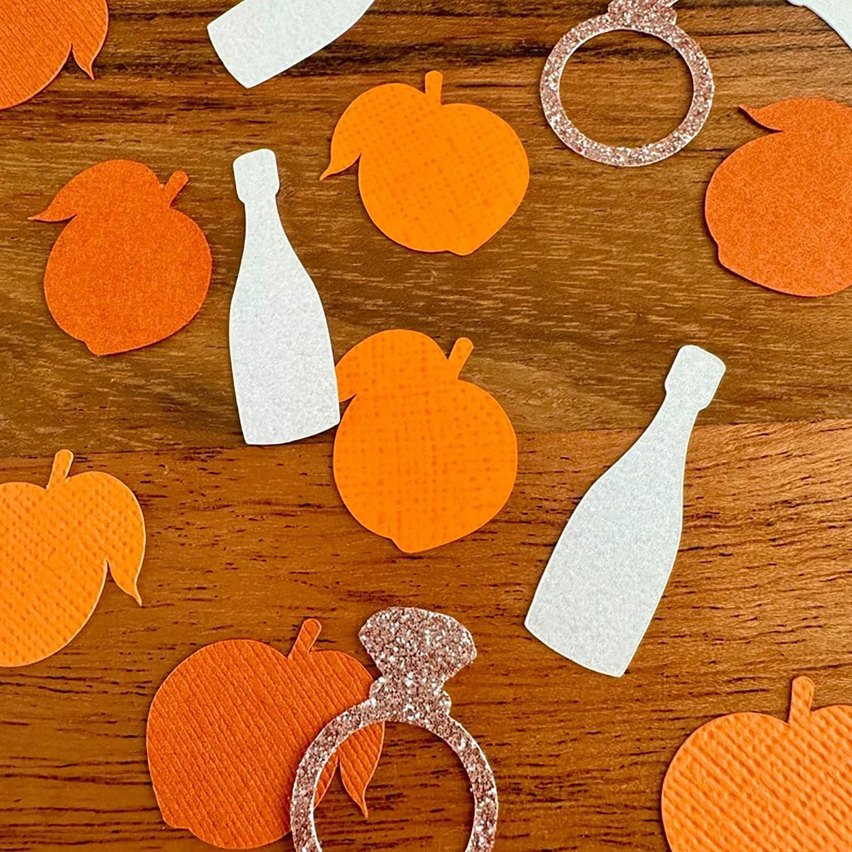 100PCS Where My Peaches At Confetti,Peach Table Confetti,Sweet As a Peach Party Decorations for Girl Birthday Wedding Fruit Themed First Peaches Birthday Baby Shower Decor