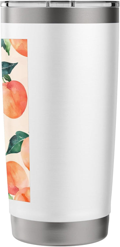 Watercolor Pattern Art Peach Stainless Steel Insulated Tumbler