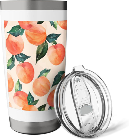 Watercolor Pattern Art Peach Stainless Steel Insulated Tumbler