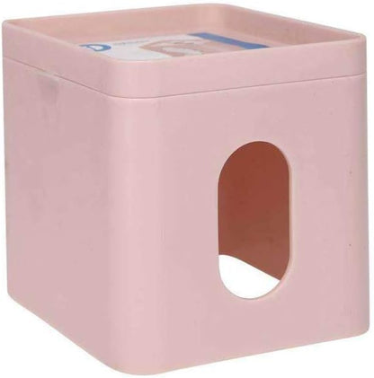 Facial Tissue Box Cover for Bathroom and Vanity Countertops, 6.1" x 5.15" x 5.4", The Cade Collection, Blush