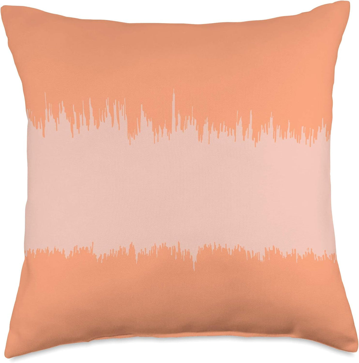 Modern Stripe Pattern Pastel Pink & Light Orange AEW515 Throw Pillow