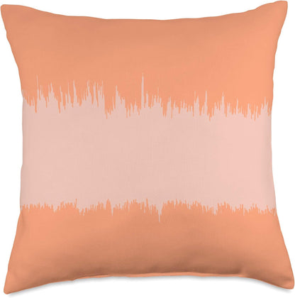 Modern Stripe Pattern Pastel Pink & Light Orange AEW515 Throw Pillow