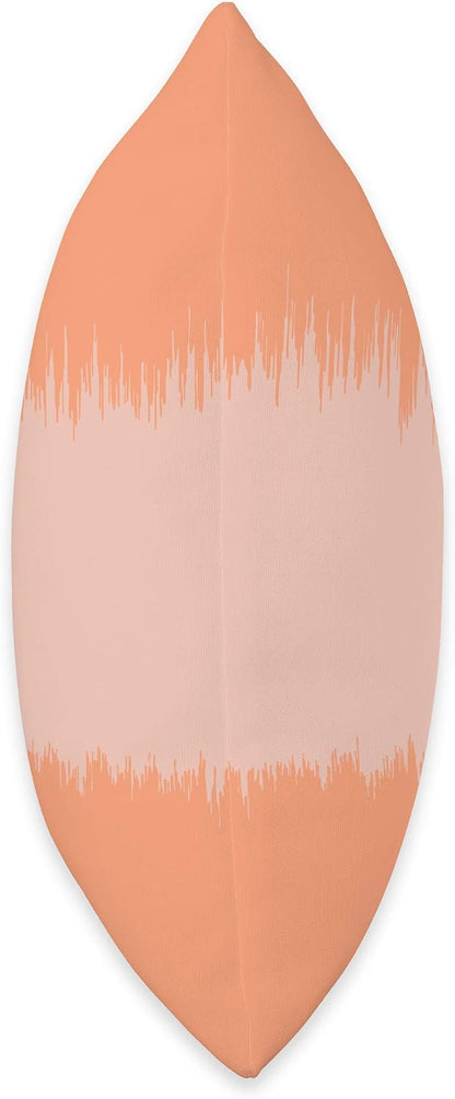 Modern Stripe Pattern Pastel Pink & Light Orange AEW515 Throw Pillow
