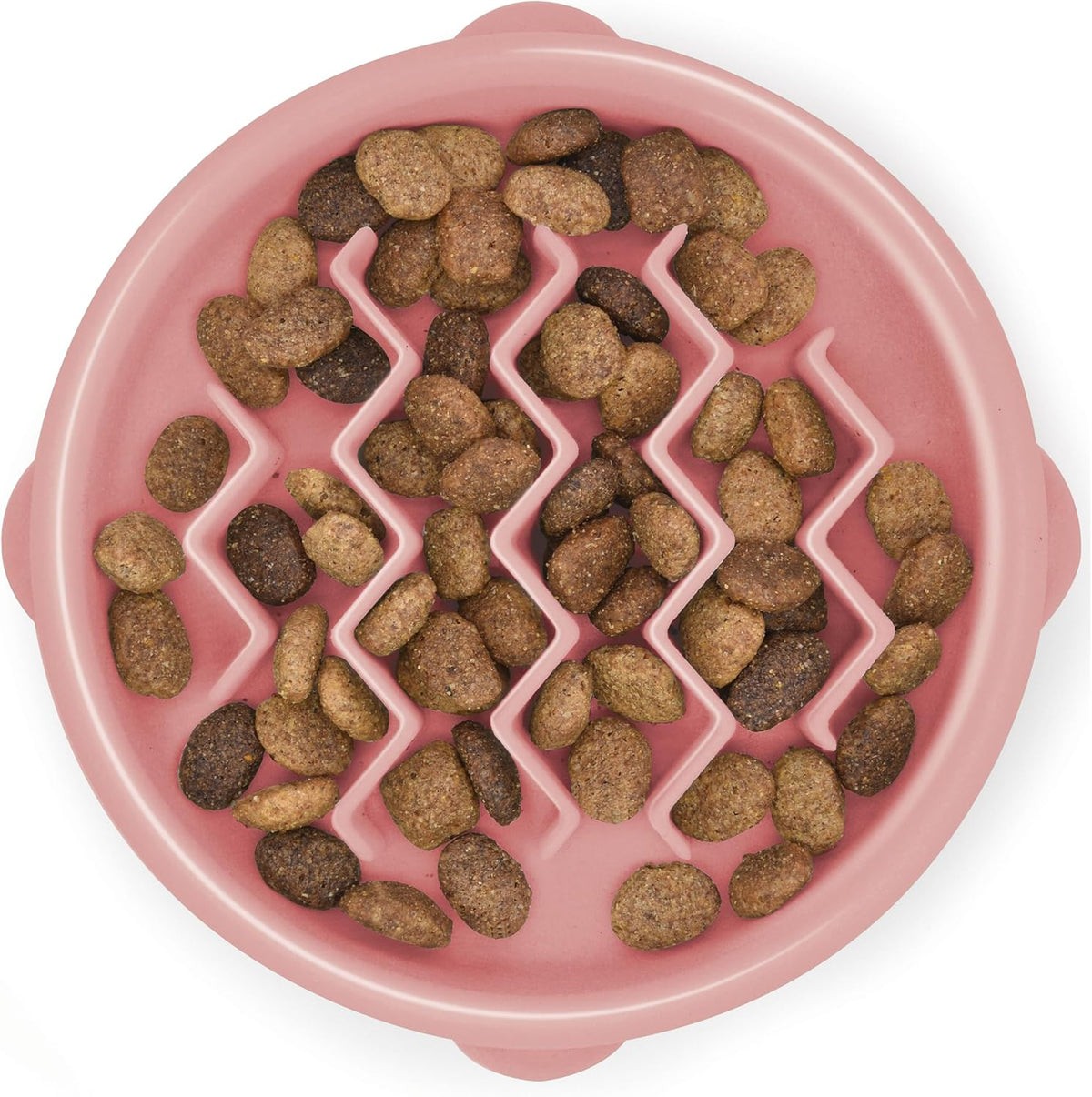 Fun Feeder Slo Bowl Dog Slow Feeder, Wave, Pink, 5.8"