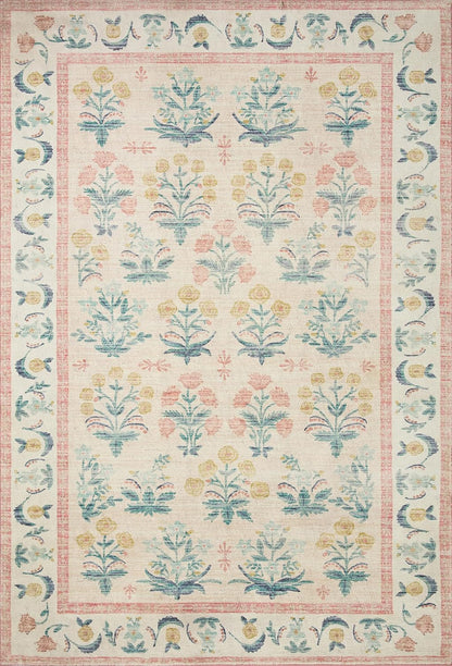 Rifle Paper Co Eden Mughal Rose Blush 5'-0" x 7'-6" Area Rug