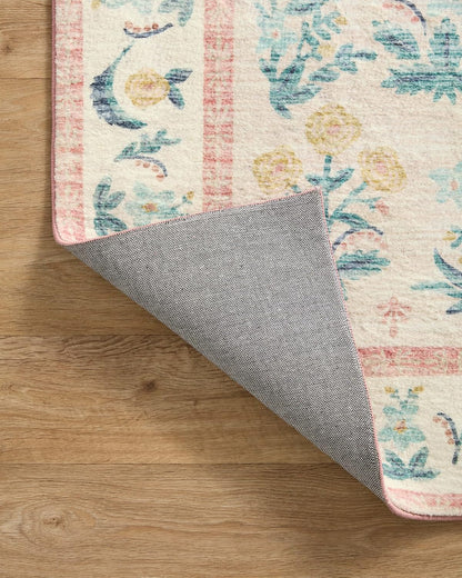 Rifle Paper Co Eden Mughal Rose Blush 5'-0" x 7'-6" Area Rug